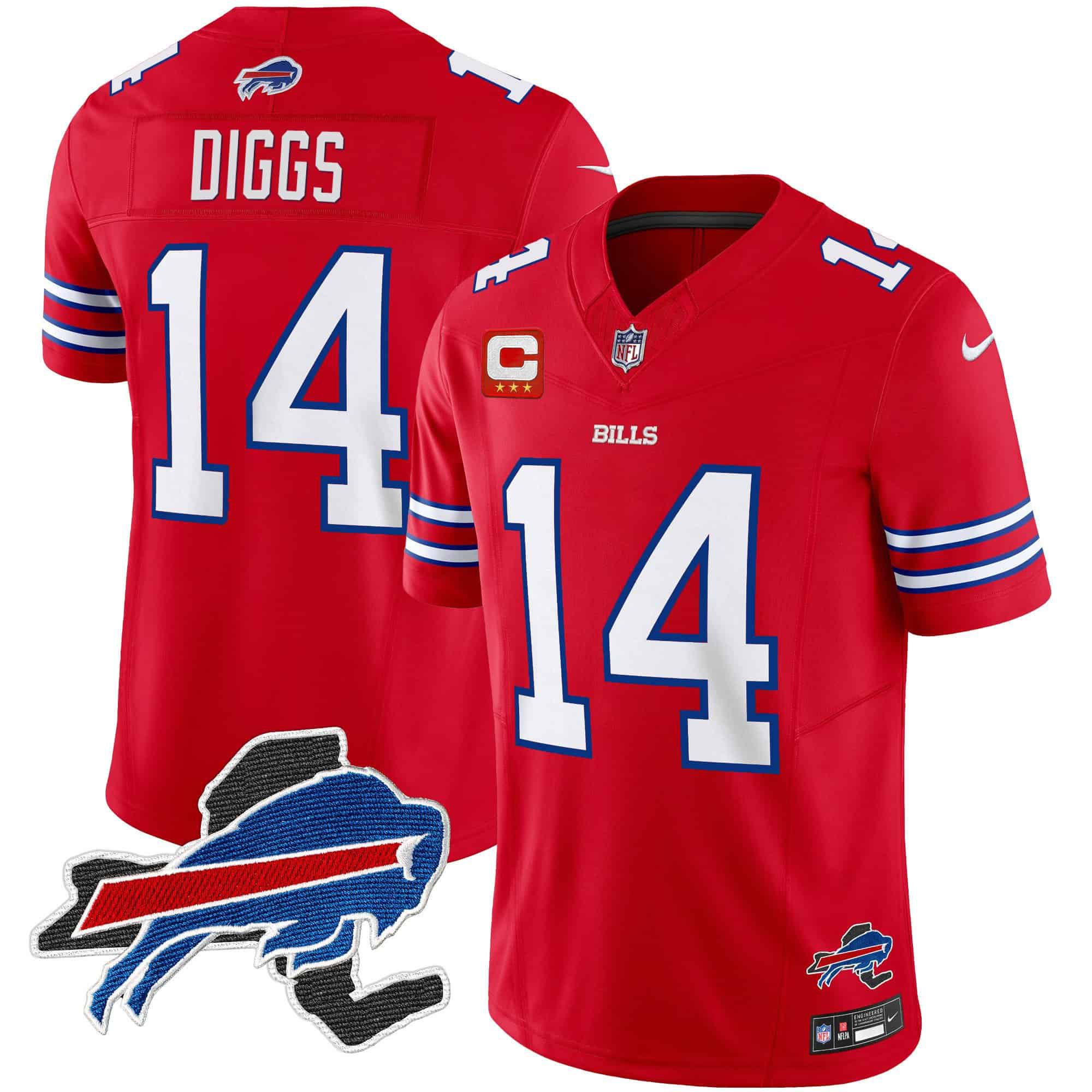 Men Buffalo Bills #14 Diggs Red 2024 Nike Patch Vapor Limited NFL Jersey->indianapolis colts->NFL Jersey